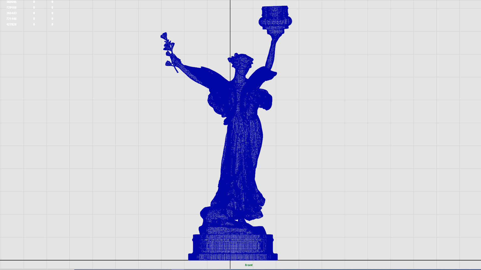 candle holder statue  3D model_7