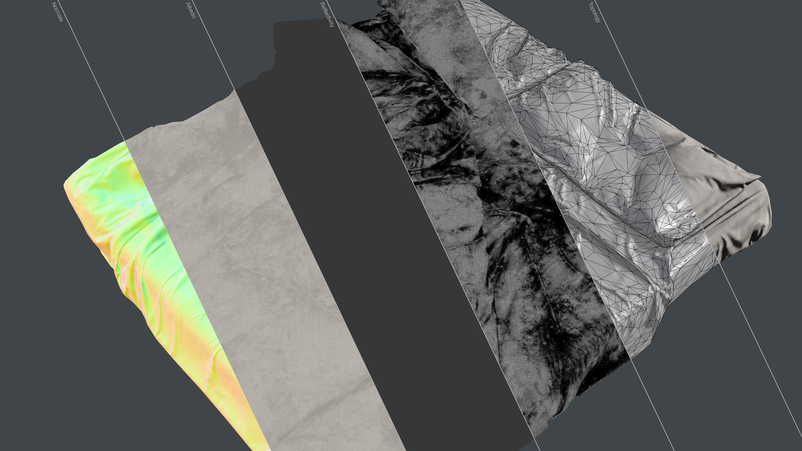 Double Bed Unmade Low-Poly Low-poly 3D model_8