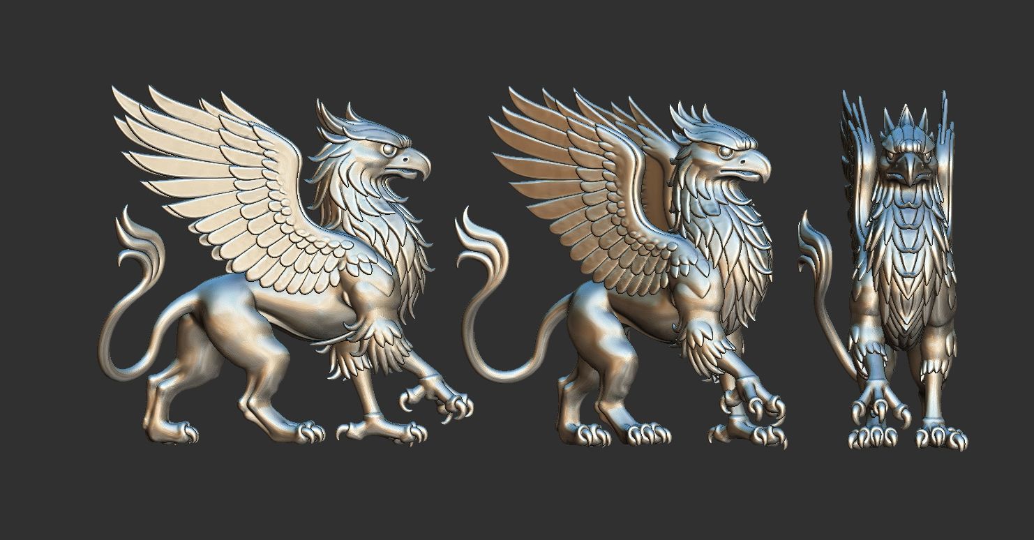 Griffin Gryphon Griffon 3D print model_1