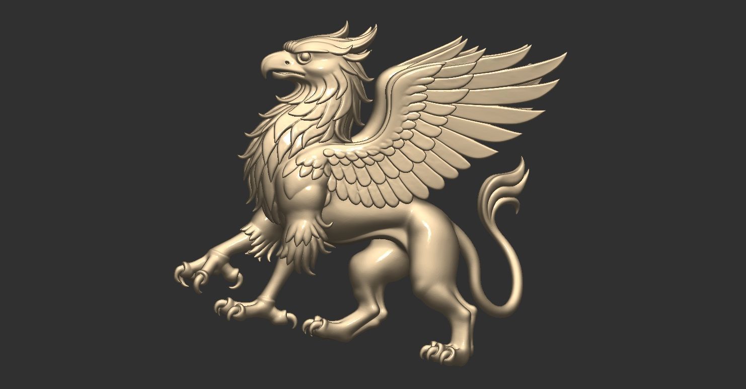 Griffin Gryphon Griffon 3D print model_4