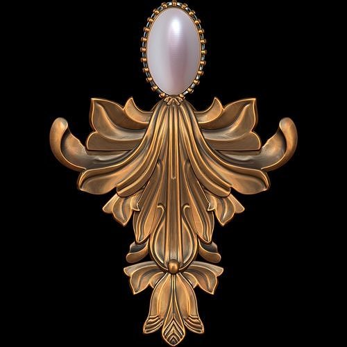 Designer Ornament Pendant and Earrings Set 3D print model
