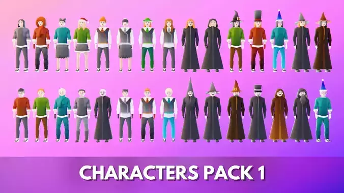 Casual Character Pack 1 Rigged NPCs