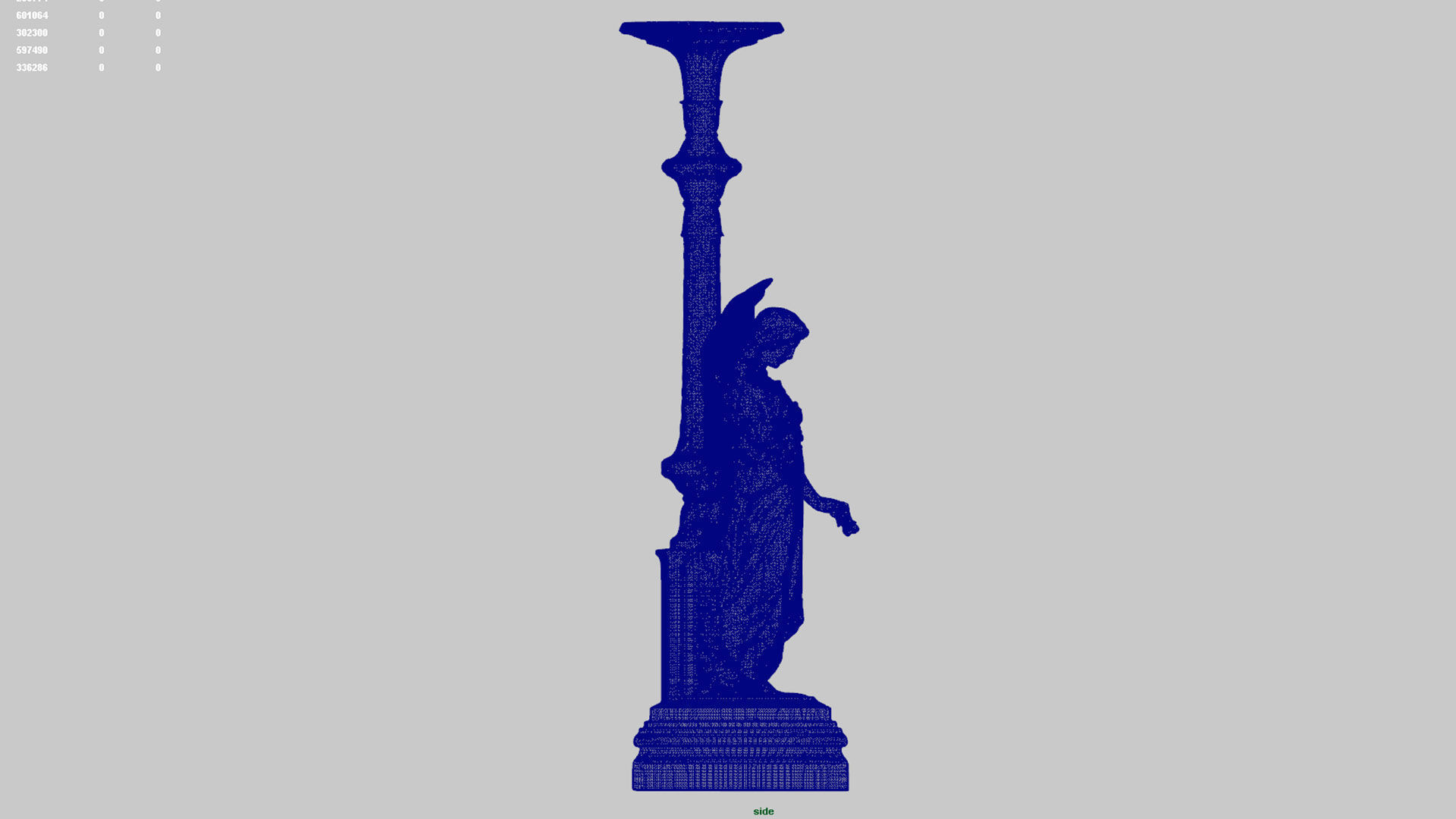 church candle holder statue   3D model_7