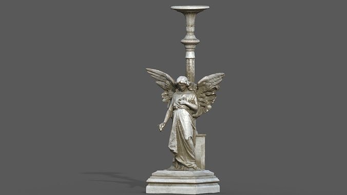 church candle holder statue   3D model