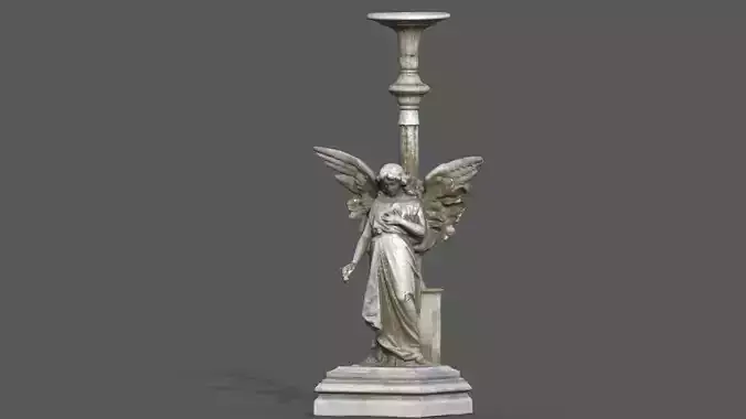 church candle holder statue  