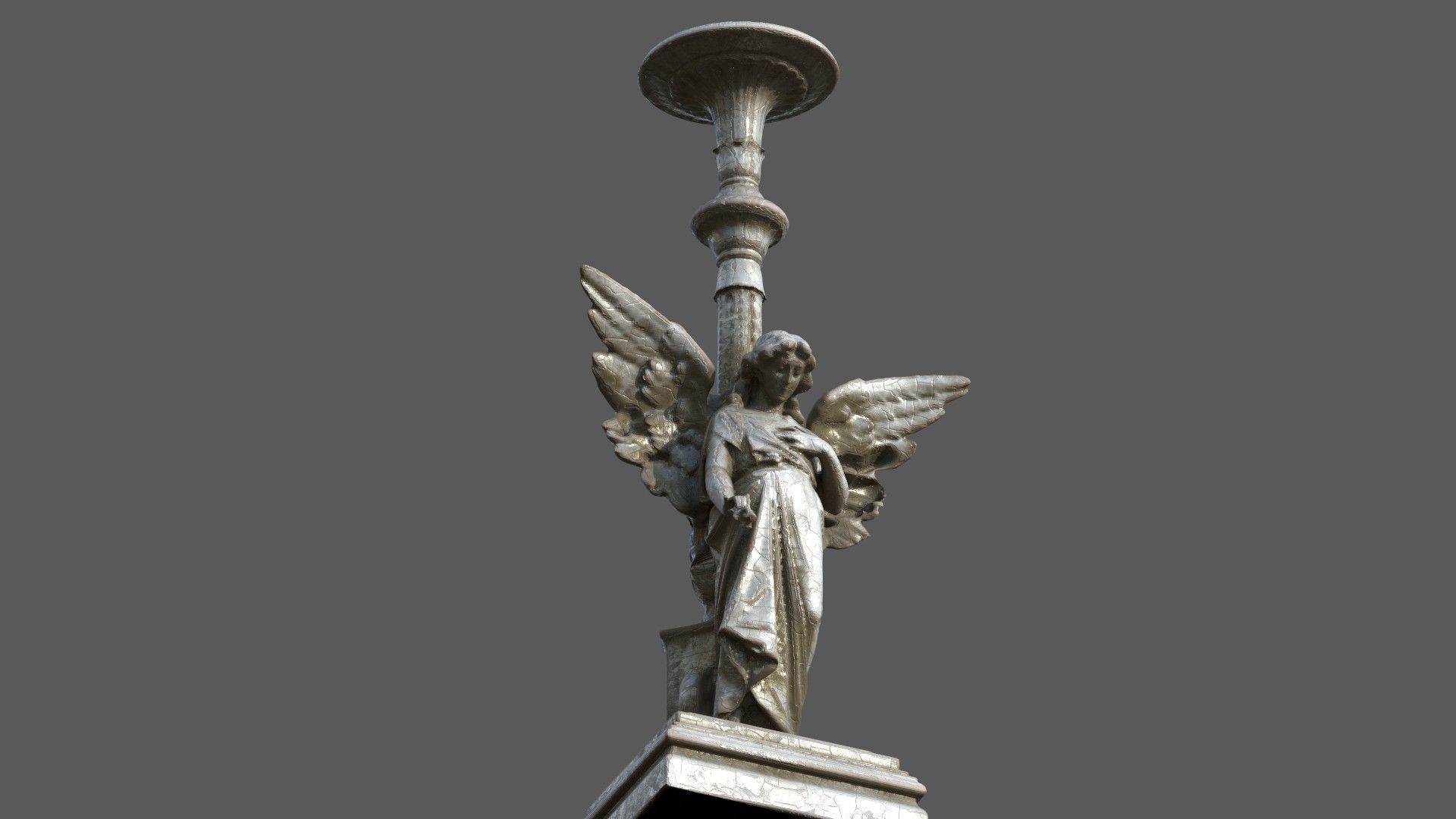 church candle holder statue   3D model_4