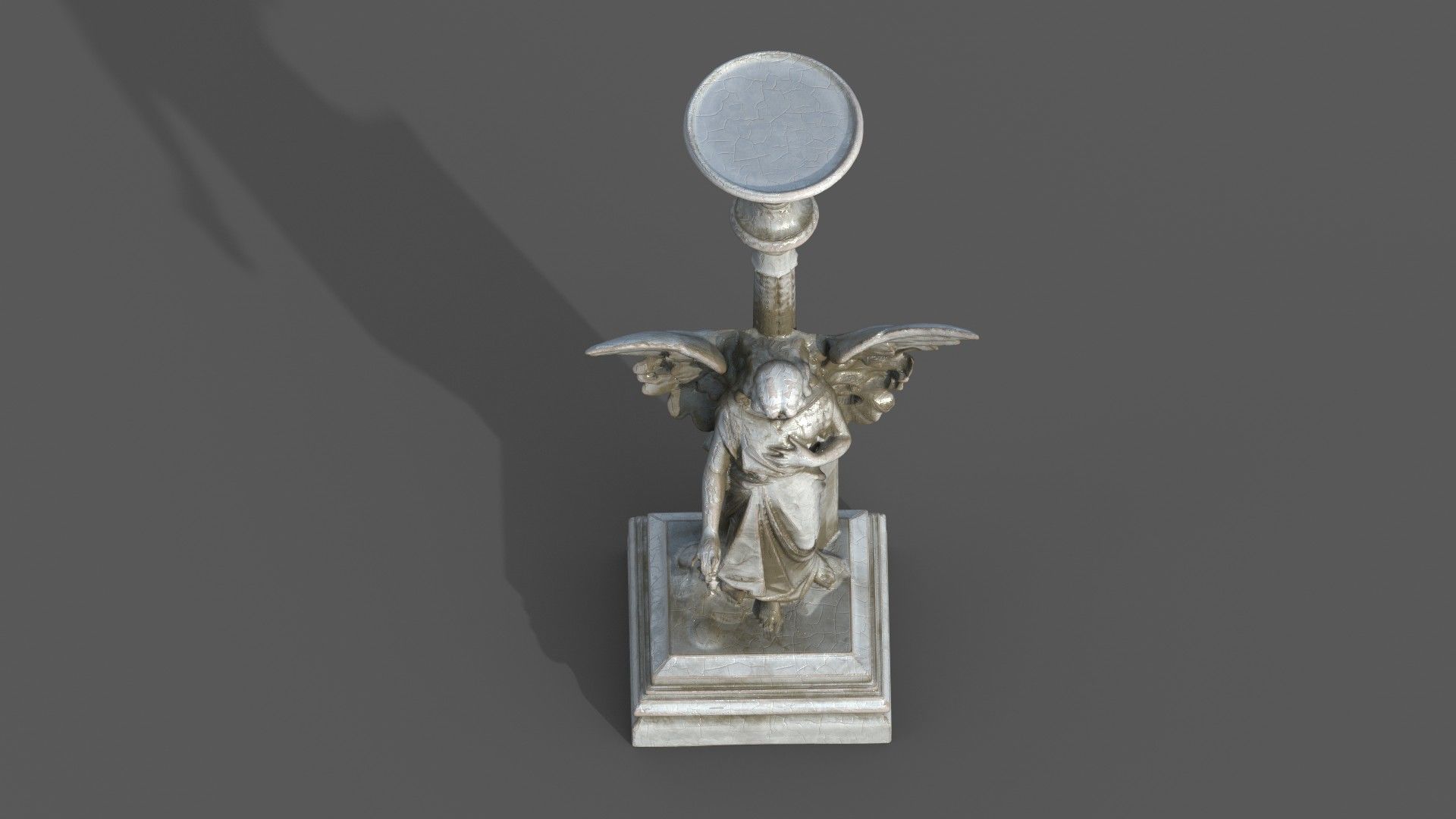 church candle holder statue   3D model_5