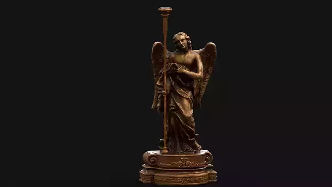 church candle holder statue 