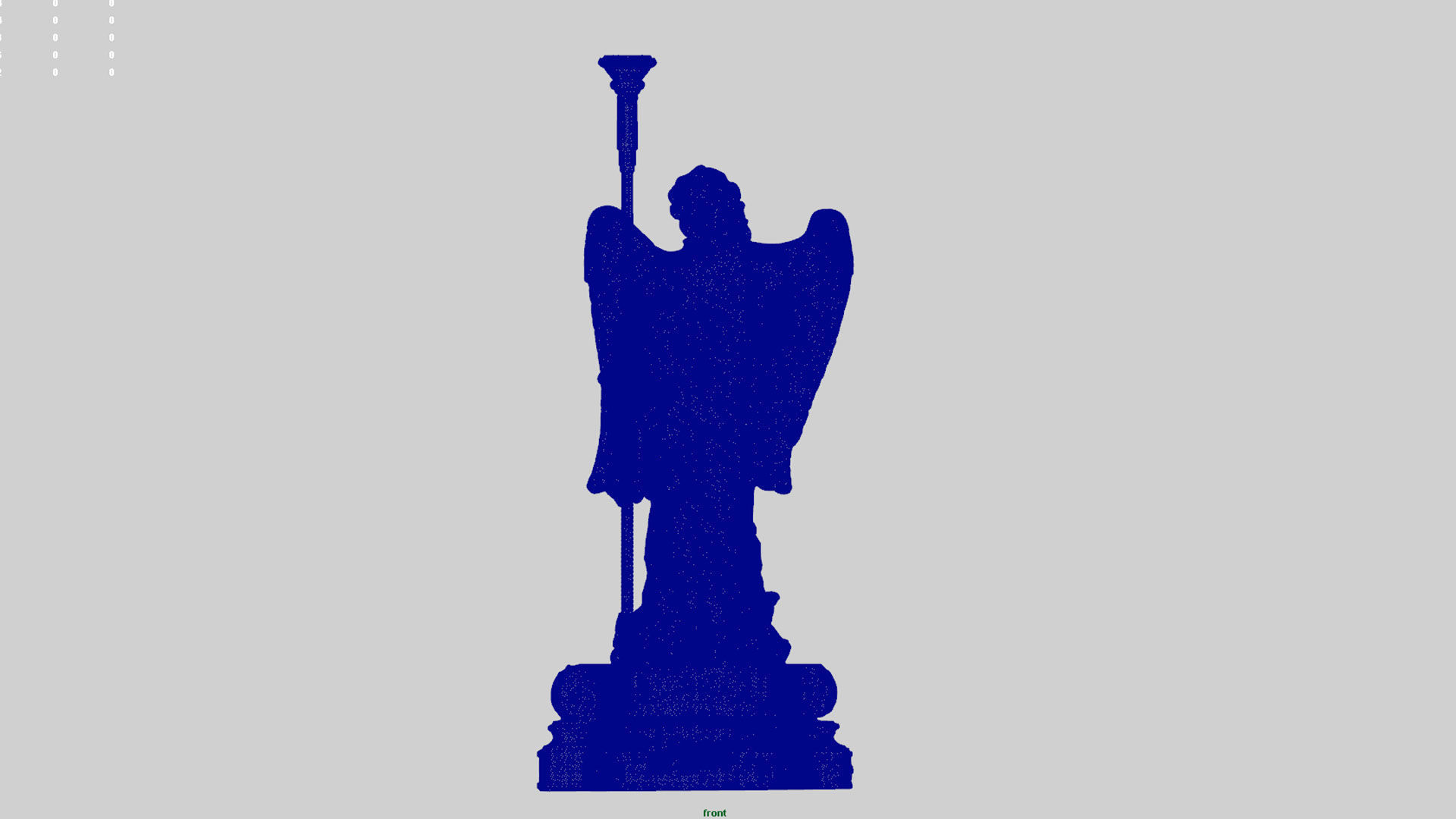 church candle holder statue  3D model_9