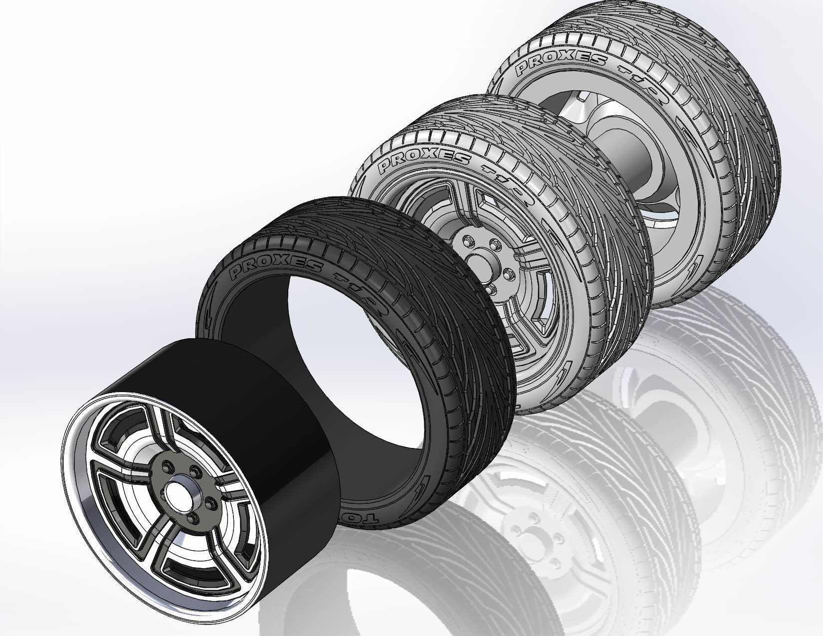 Wheel Forgeline Galaxie 18inch for scale model 3D print model_10