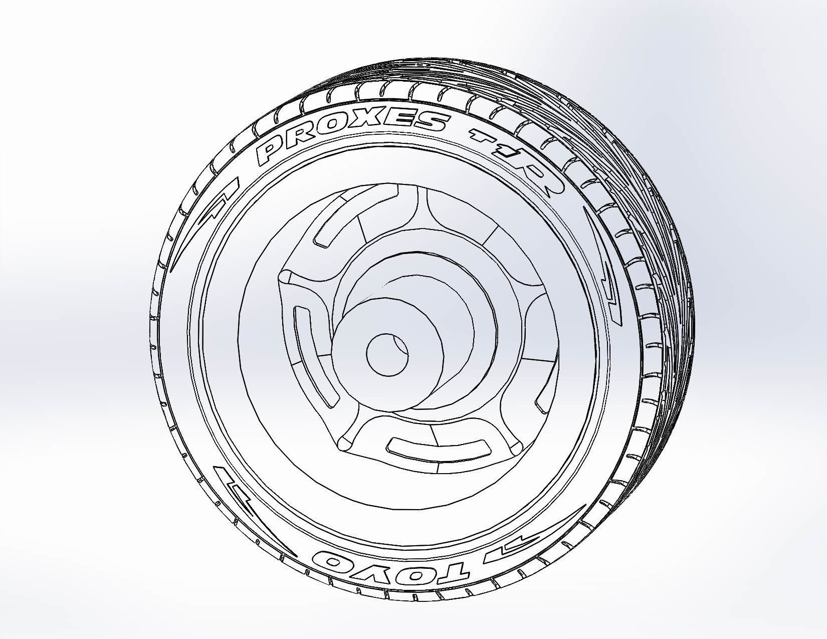 Wheel Forgeline Galaxie 18inch for scale model 3D print model_7