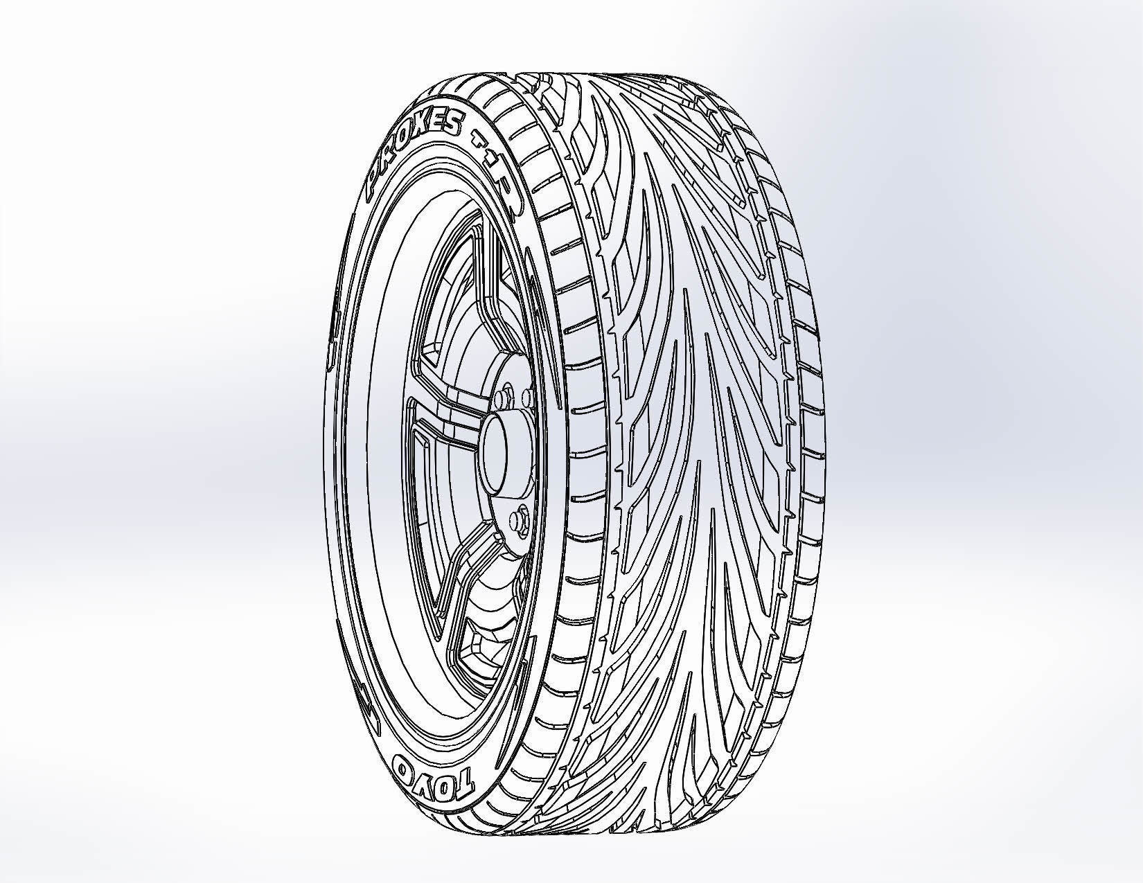 Wheel Forgeline Galaxie 18inch for scale model 3D print model_5
