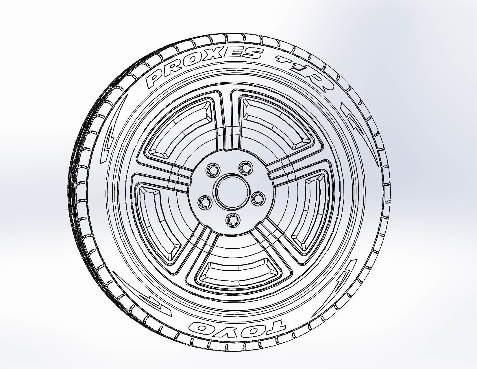Wheel Forgeline Galaxie 18inch for scale model 3D print model_9