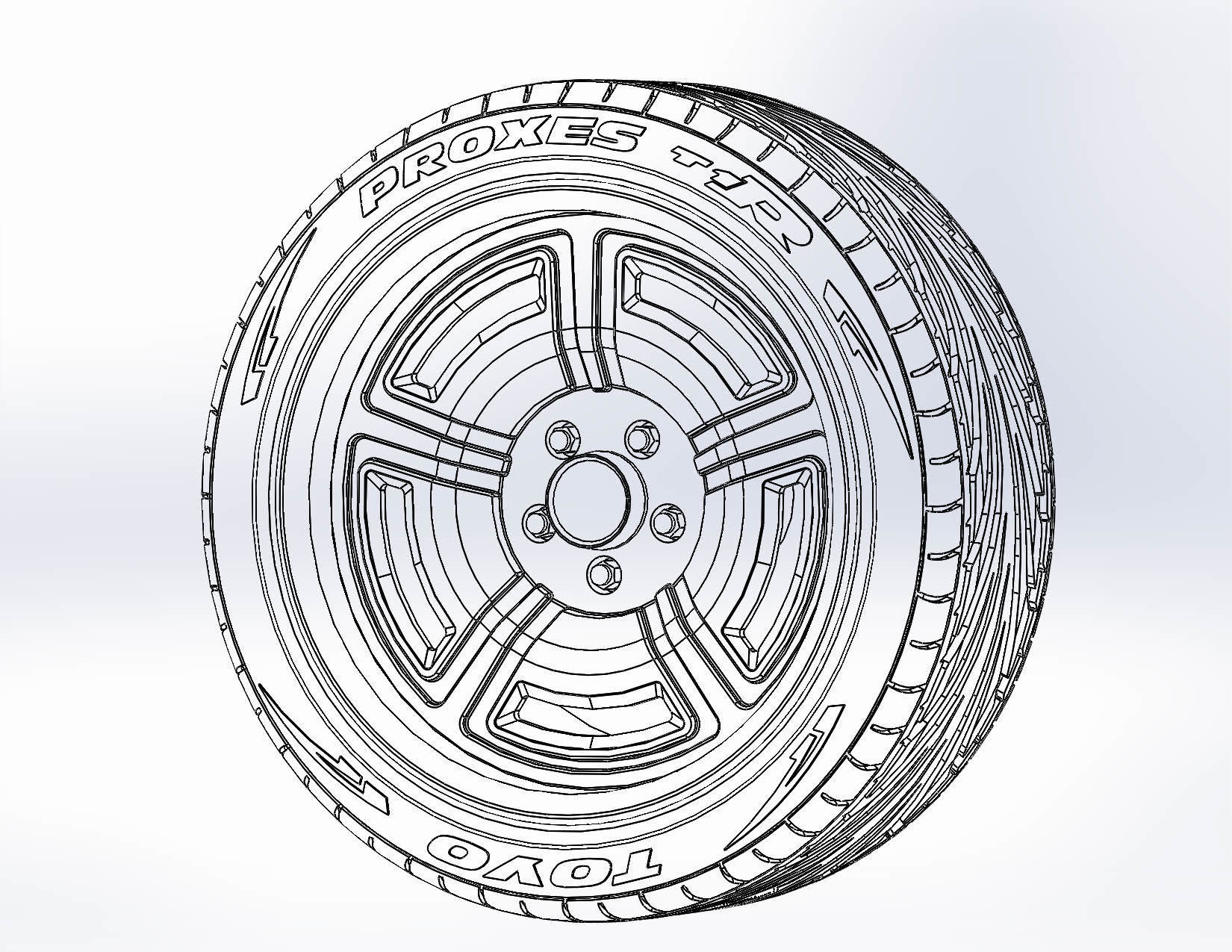 Wheel Forgeline Galaxie 18inch for scale model 3D print model_1