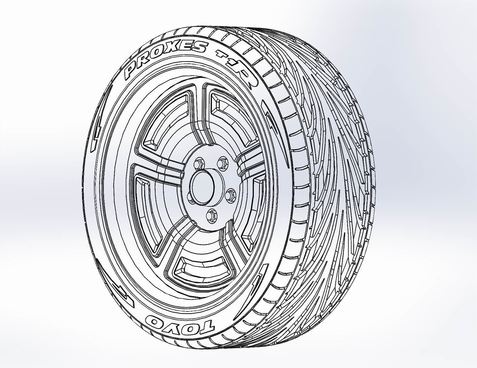 Wheel Forgeline Galaxie 18inch for scale model 3D print model_3