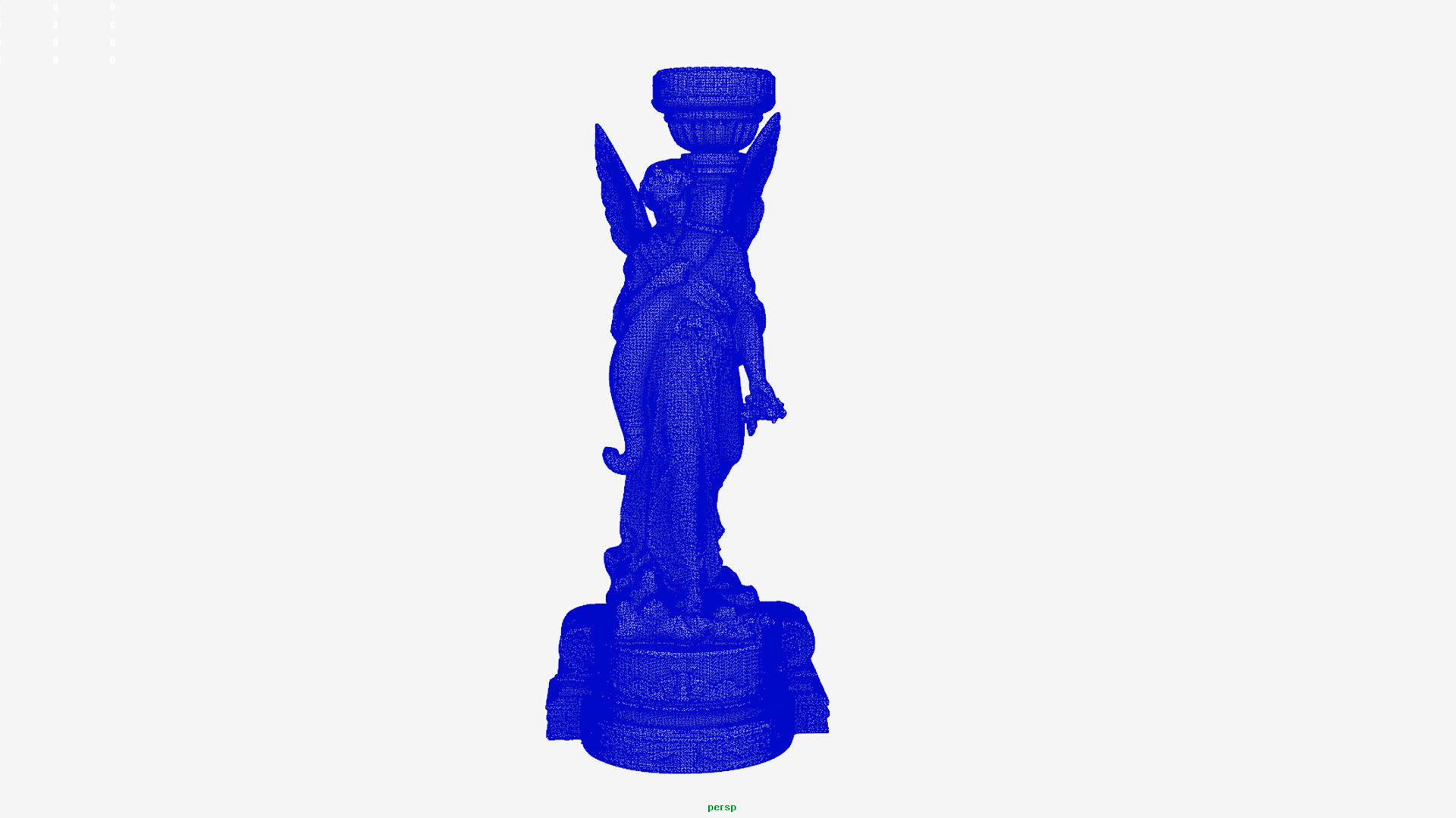 church candle holder statue  3D model_7