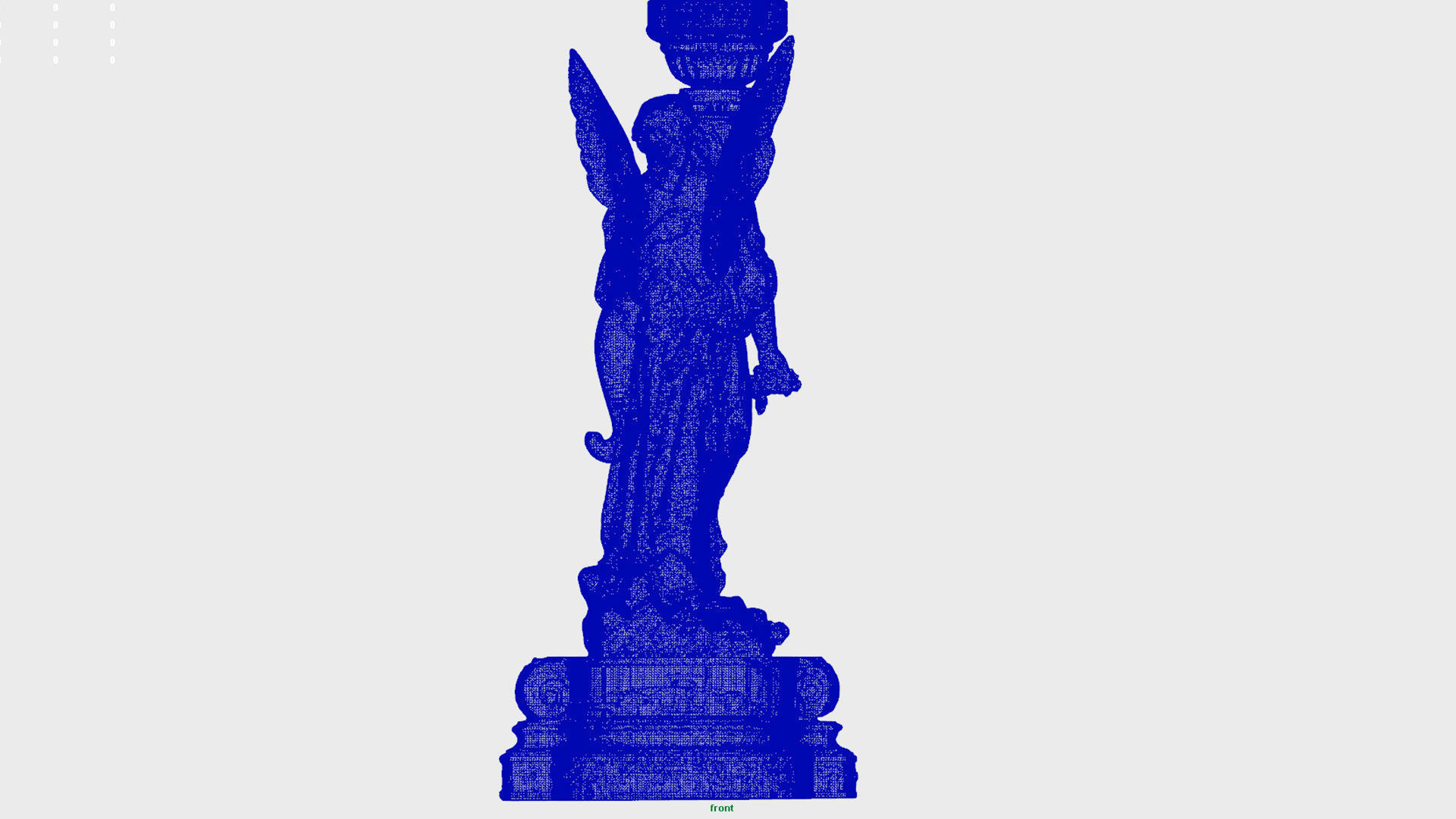 church candle holder statue  3D model_9