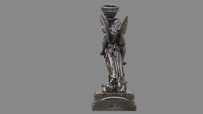 church candle holder statue  3D model