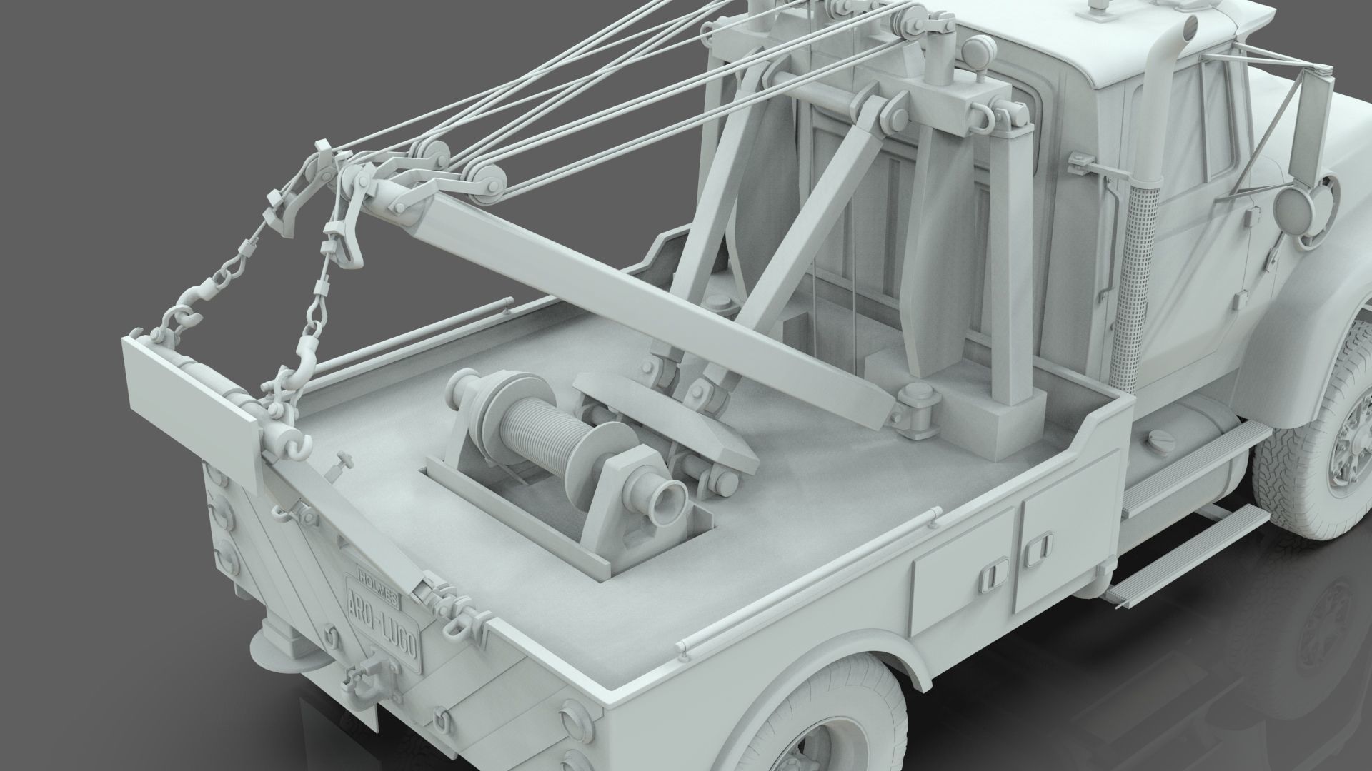 L9000 Single Axle Tow Truck  with Holmes 750 Wrecker 3D model_13