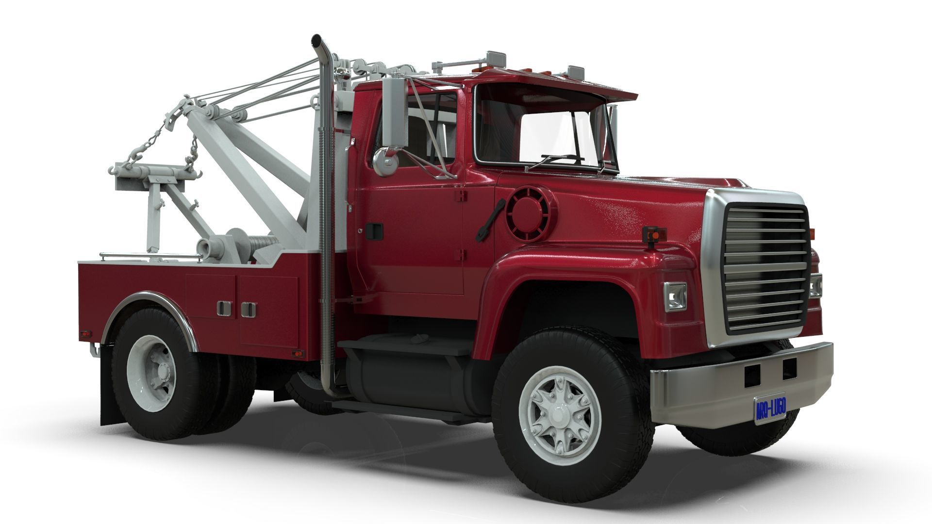 L9000 Single Axle Tow Truck  with Holmes 750 Wrecker 3D model_10