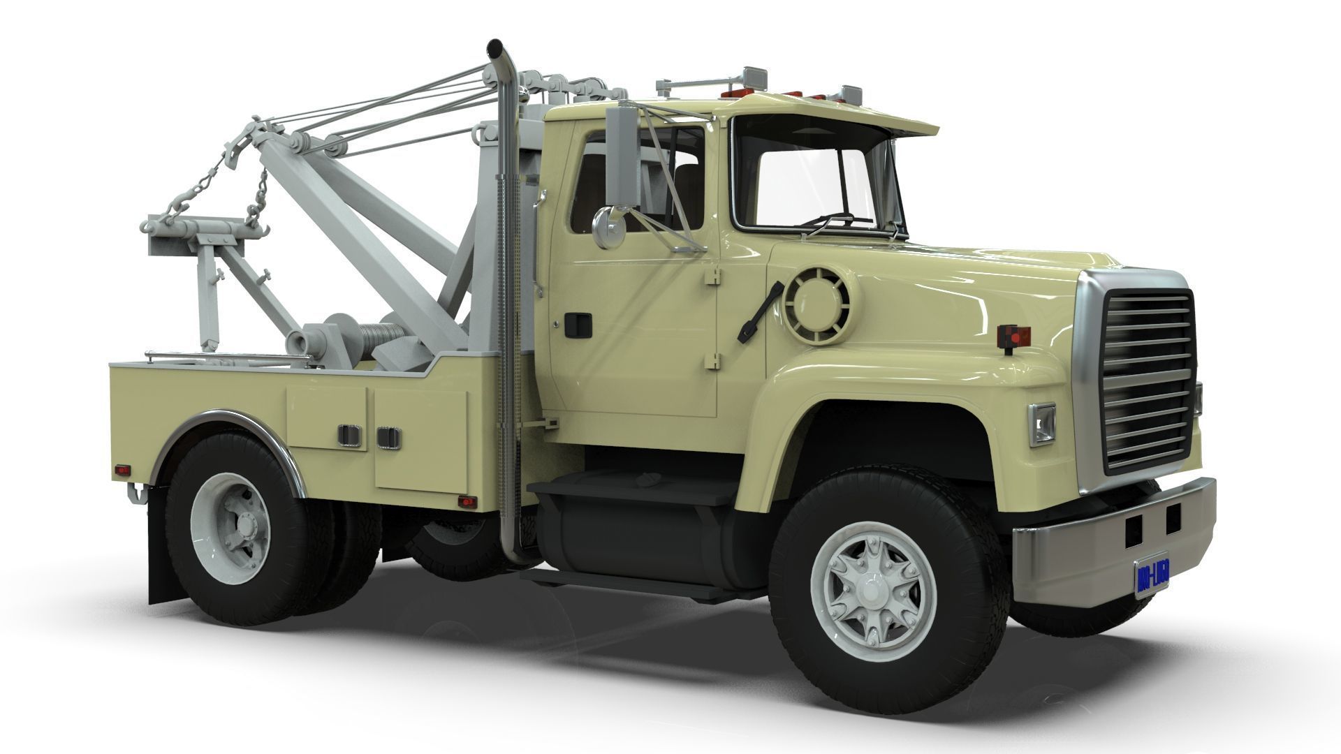 L9000 Single Axle Tow Truck  with Holmes 750 Wrecker 3D model_5