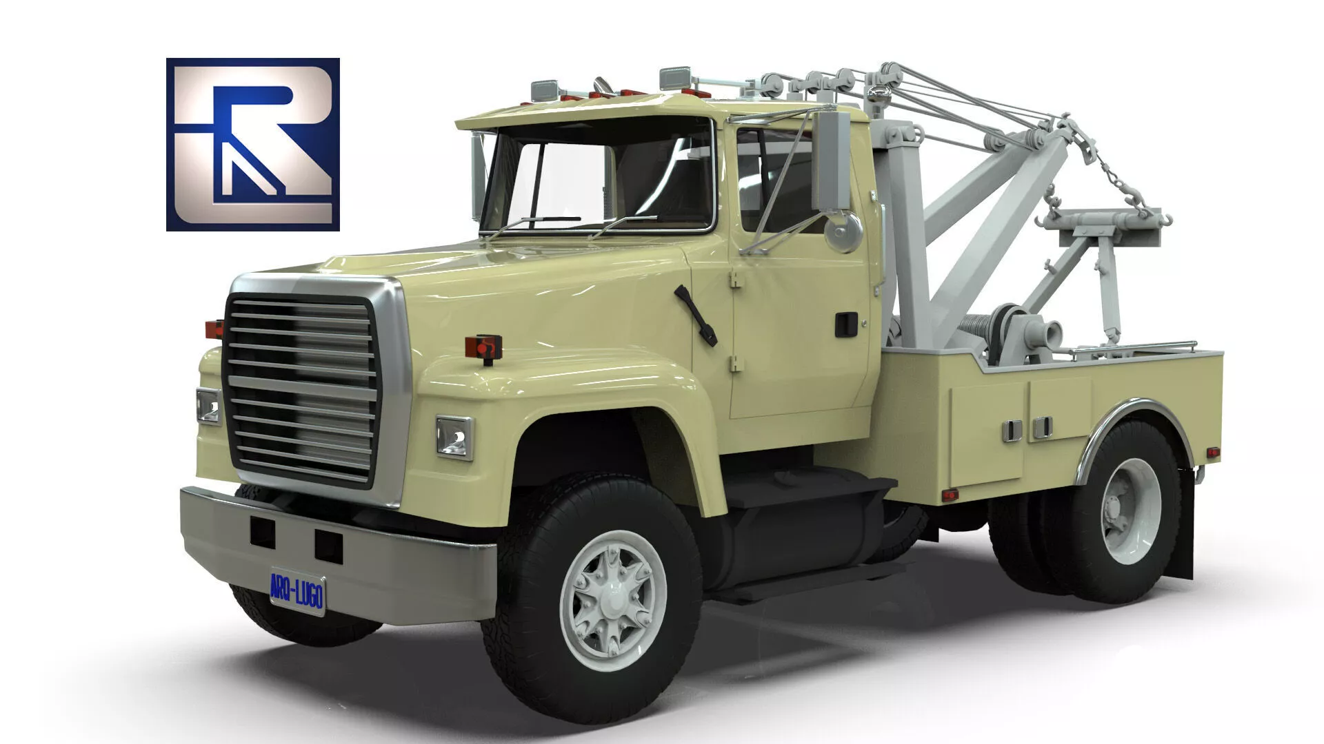 L9000 Single Axle Tow Truck with Holmes 750 Wrecker 3D model