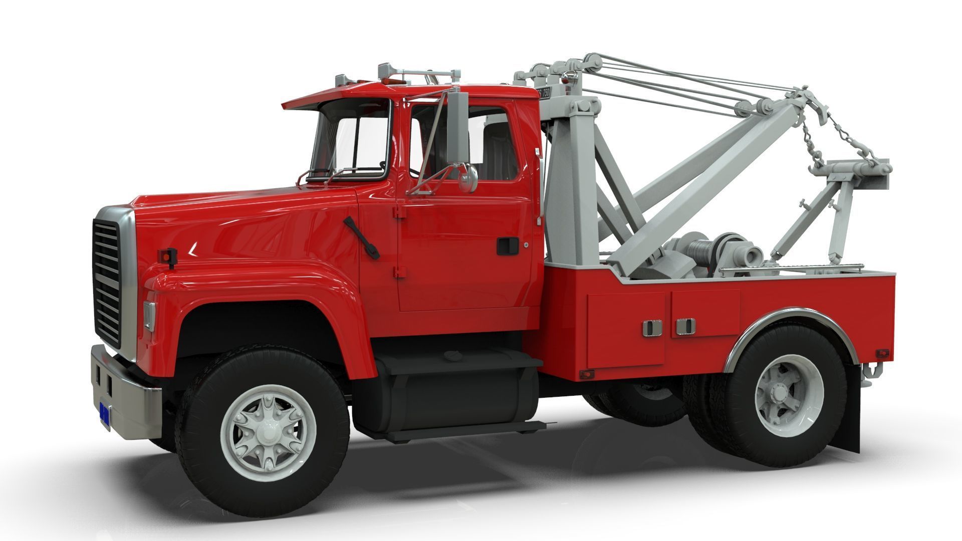 L9000 Single Axle Tow Truck  with Holmes 750 Wrecker 3D model_8
