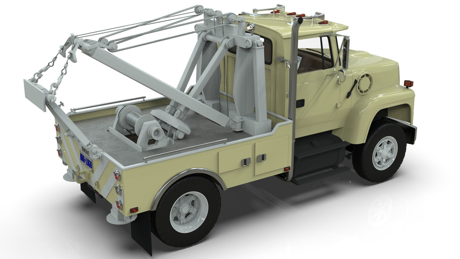 L9000 Single Axle Tow Truck  with Holmes 750 Wrecker 3D model_4