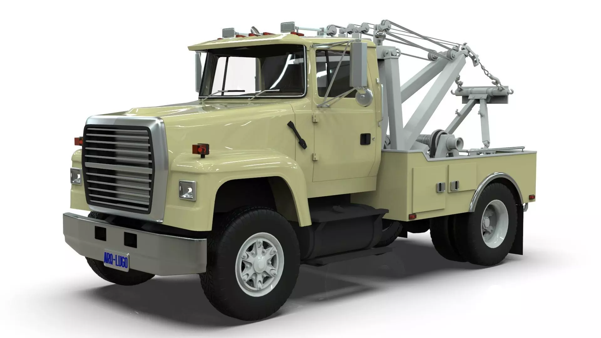 L9000 Single Axle Tow Truck  with Holmes 750 Wrecker 3D model_0