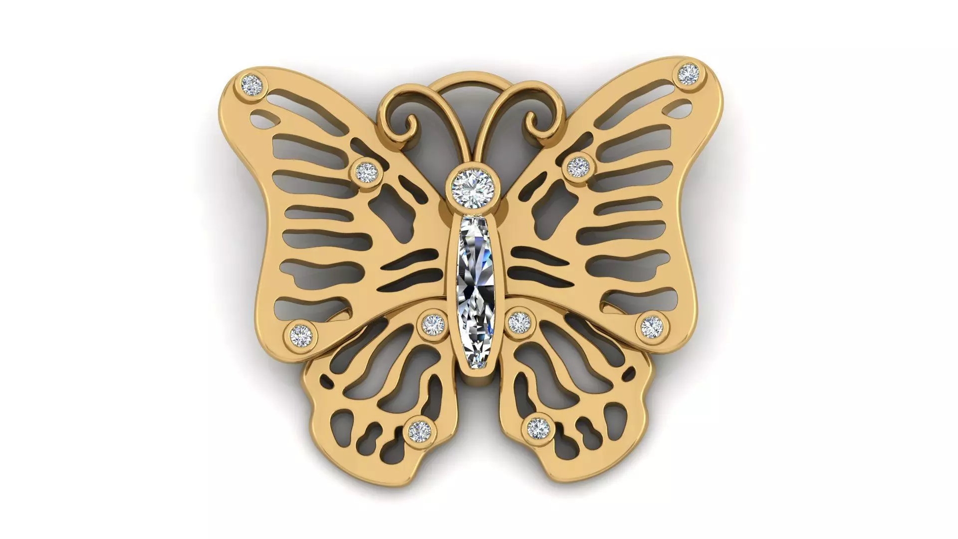 Butterfly Pendant 3D print model