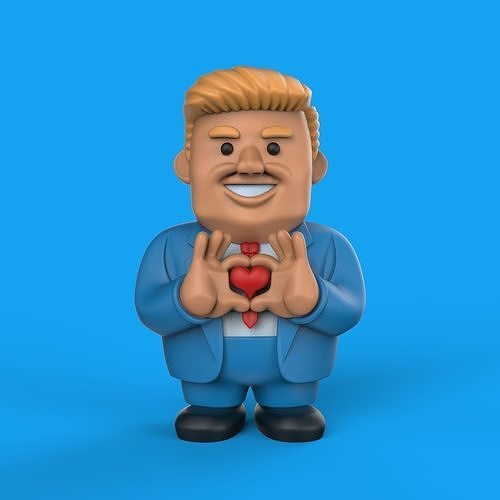T Love Figure by Joan Cornella  Political Satire Art 3D print model