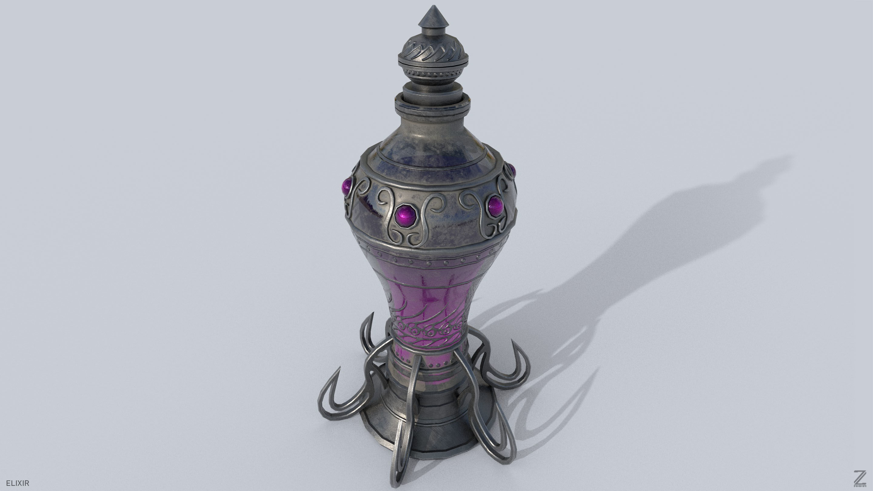 Elixir Low-poly 3D model_2
