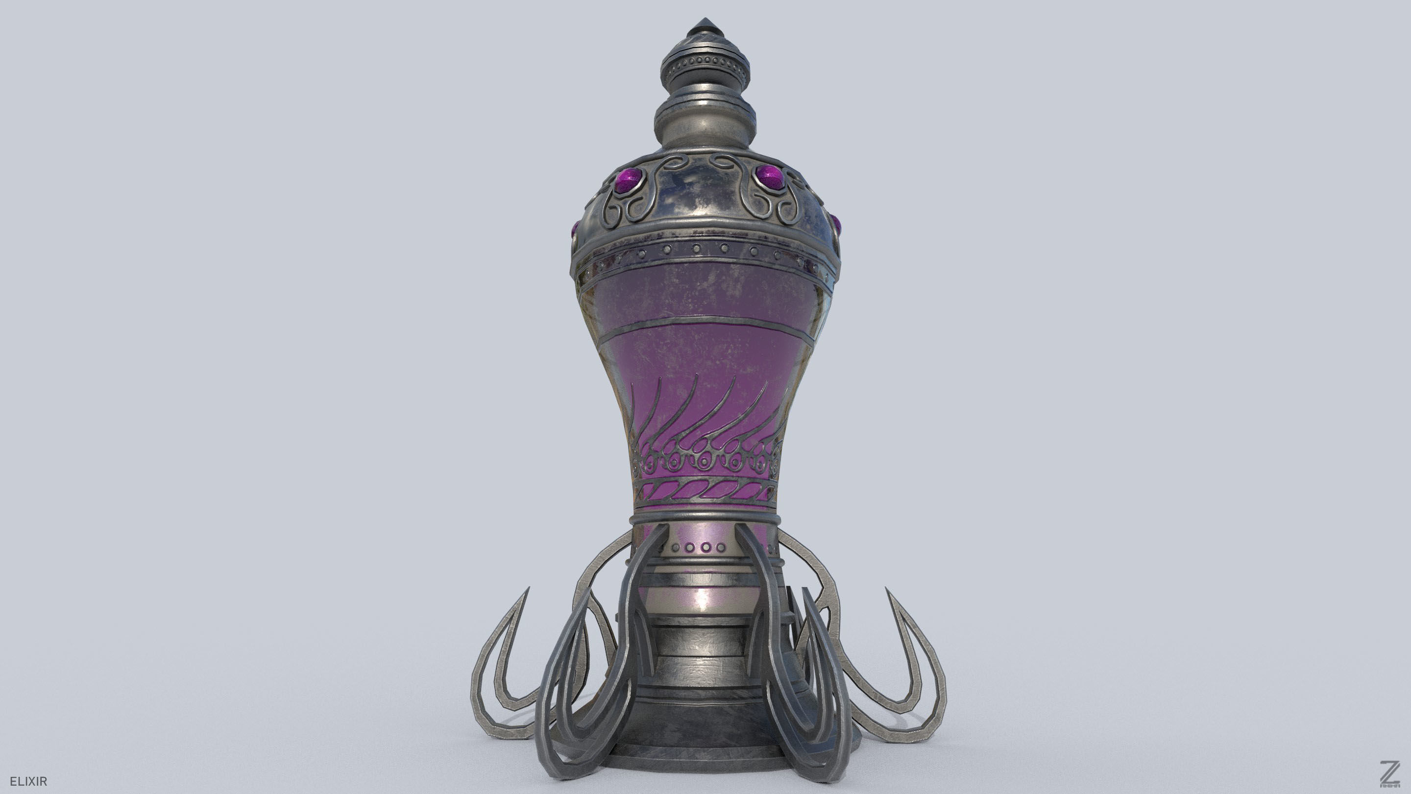 Elixir Low-poly 3D model_5