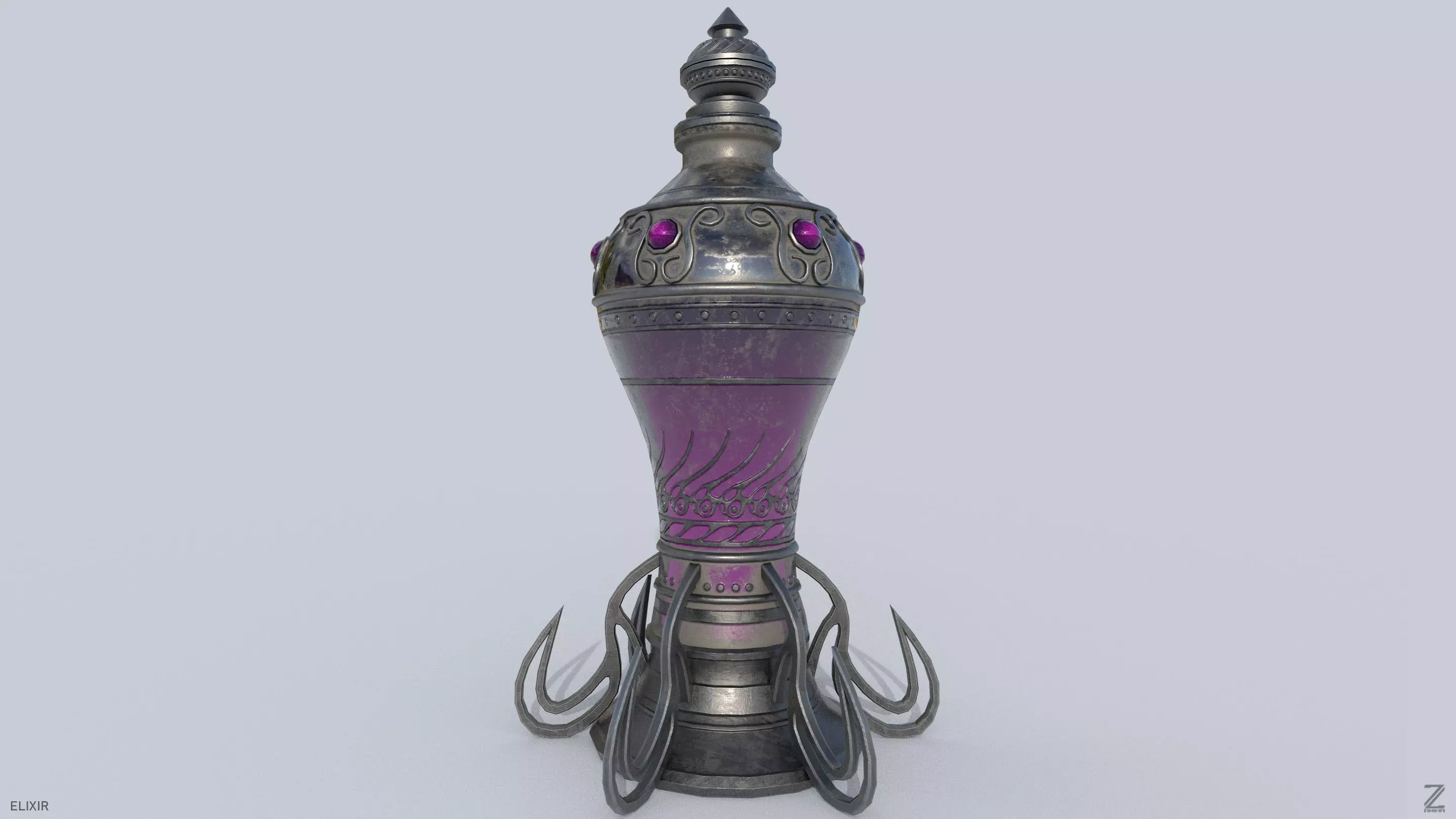 Elixir Low-poly 3D model_0