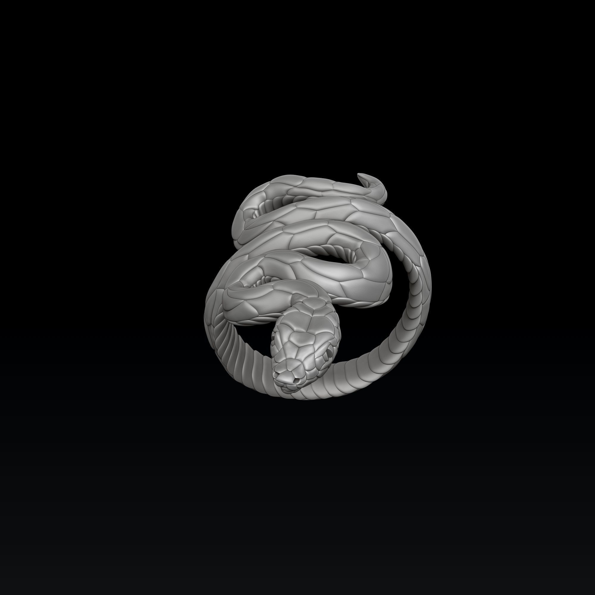 Snake Ring v3 3D print model_6