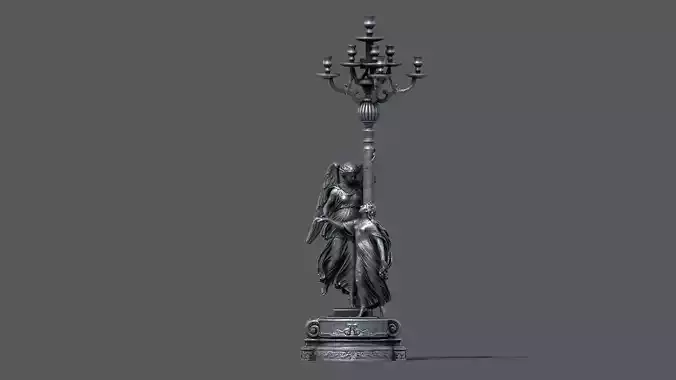 church candle holder statue 