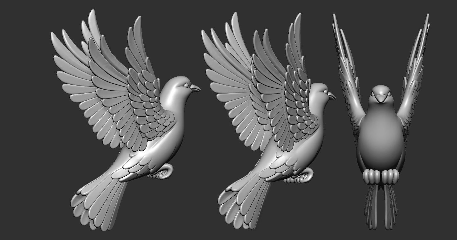 Pigeon Dove 3D print model_15