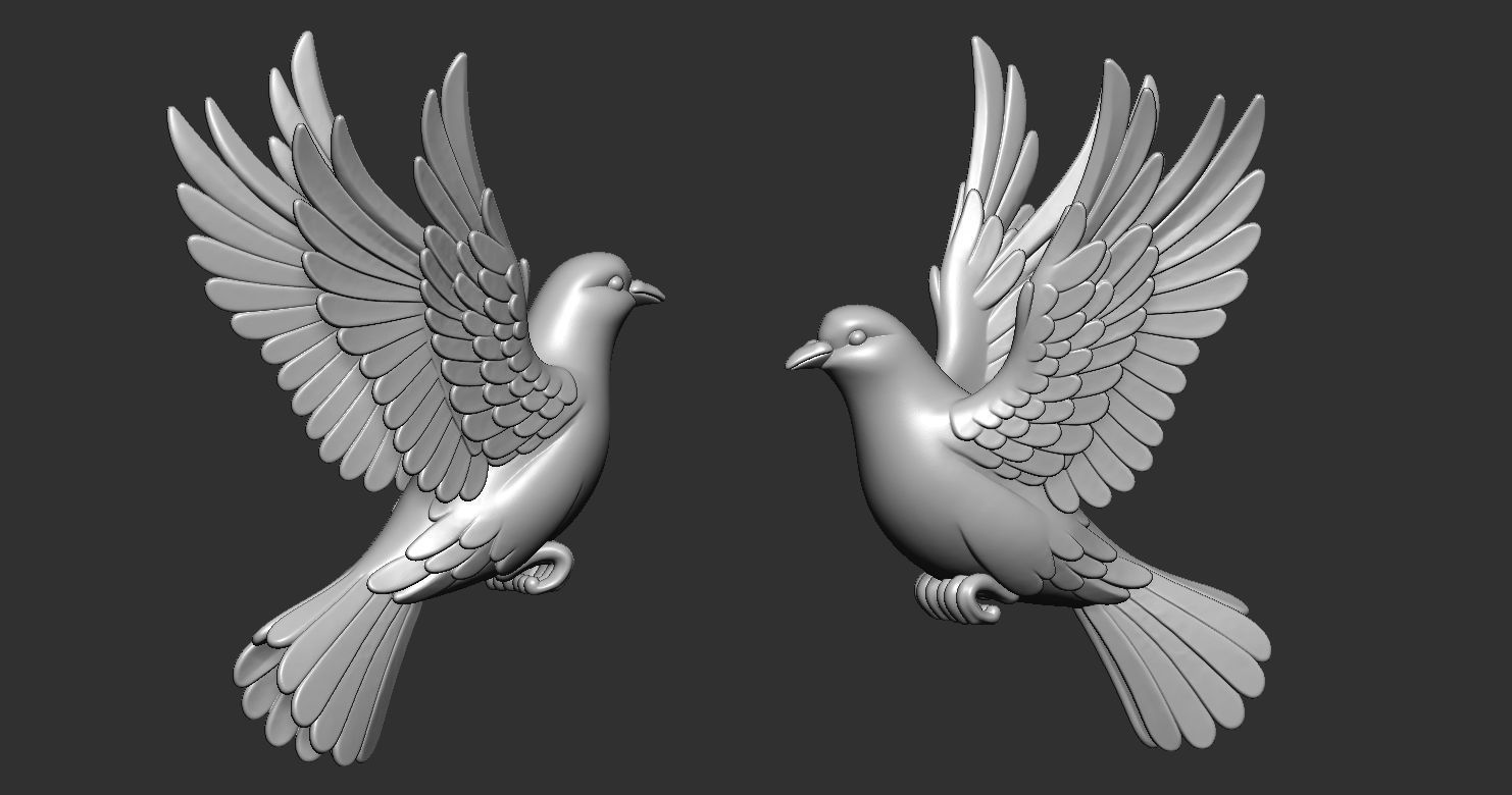 Pigeon Dove 3D print model_10