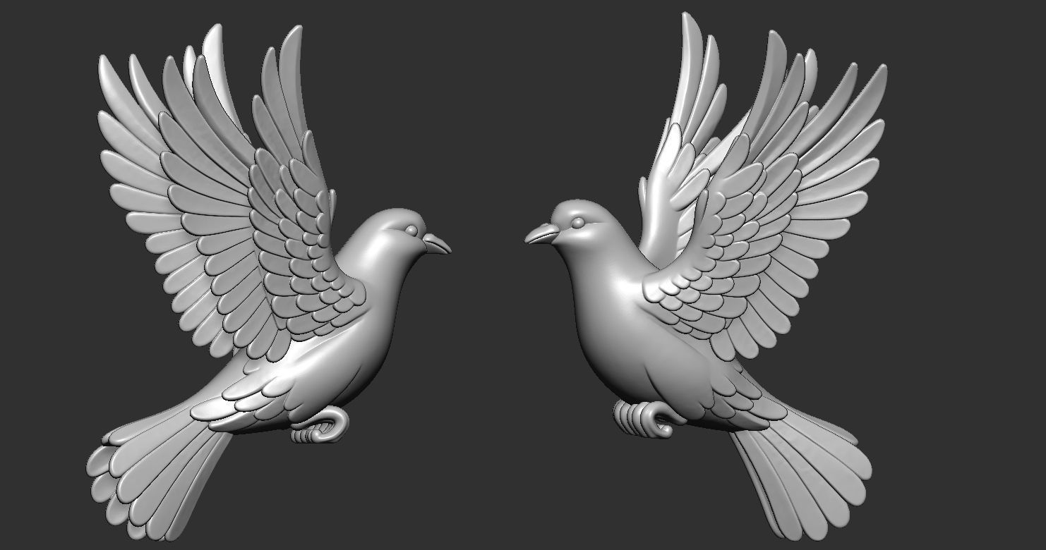 Pigeon Dove 3D print model_1