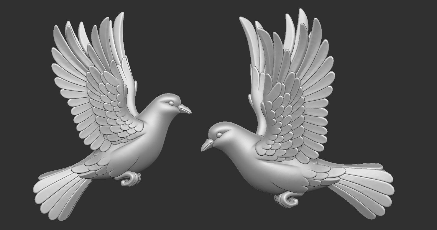Pigeon Dove 3D print model_2
