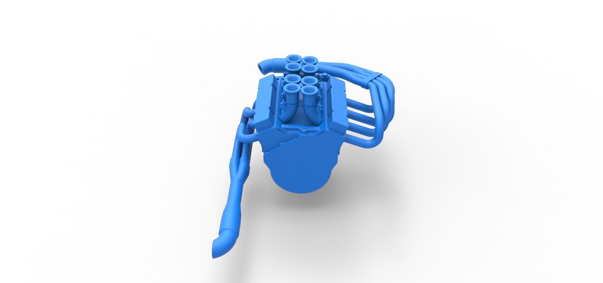 Engine V8 for Supermodified race car Version 3 Scale 1 to 25 3D print model_12