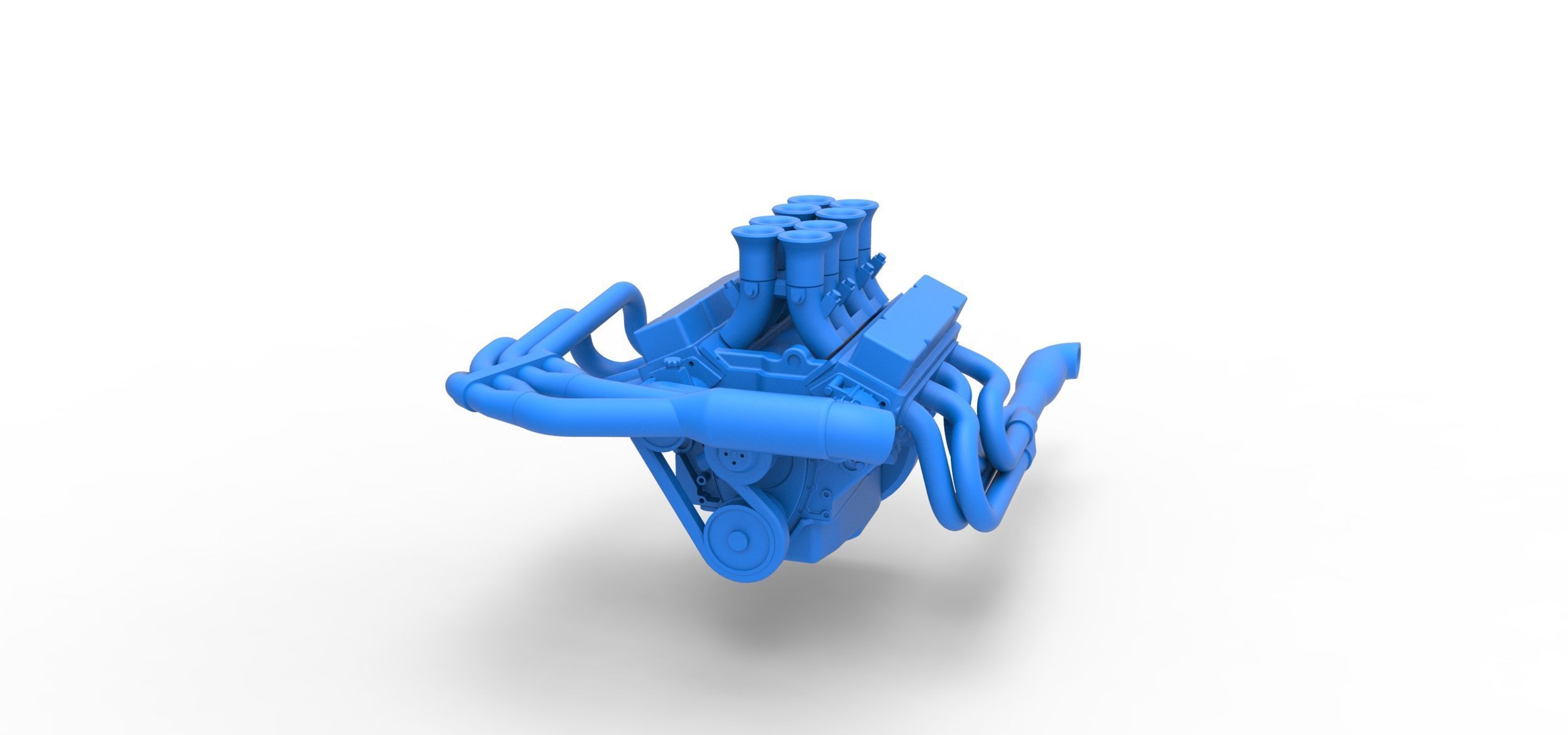 Engine V8 for Supermodified race car Version 3 Scale 1 to 25 3D print model_3