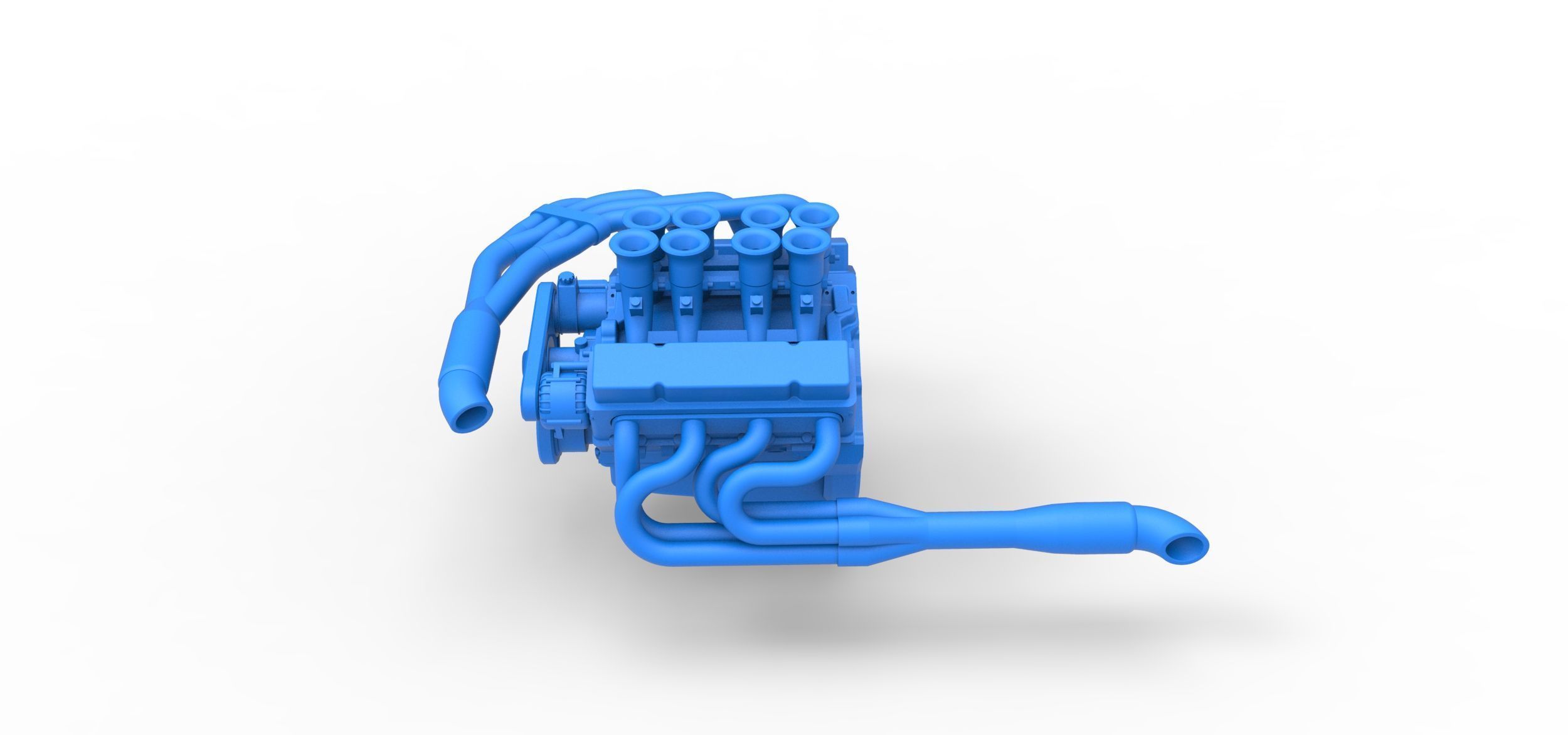 Engine V8 for Supermodified race car Version 3 Scale 1 to 25 3D print model_8