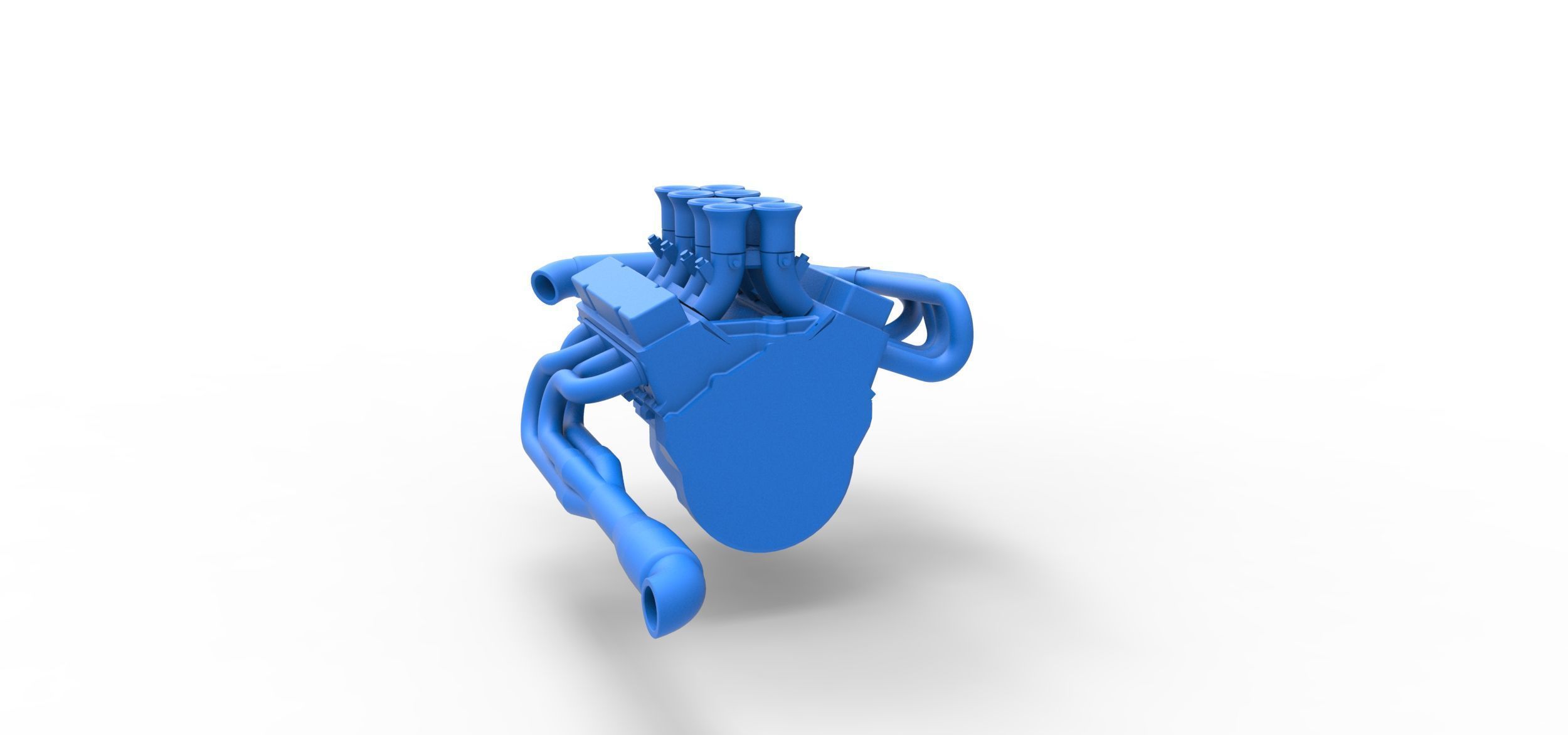 Engine V8 for Supermodified race car Version 3 Scale 1 to 25 3D print model_10