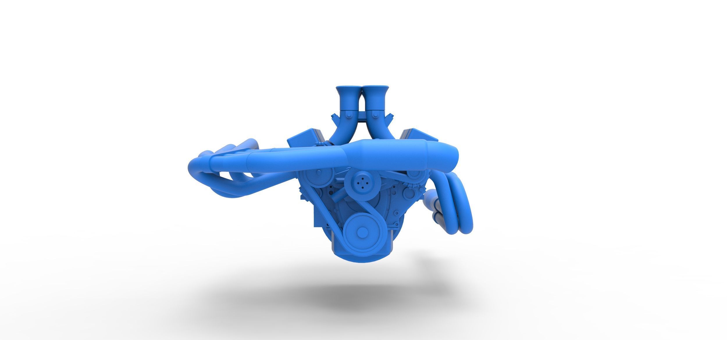 Engine V8 for Supermodified race car Version 3 Scale 1 to 25 3D print model_4