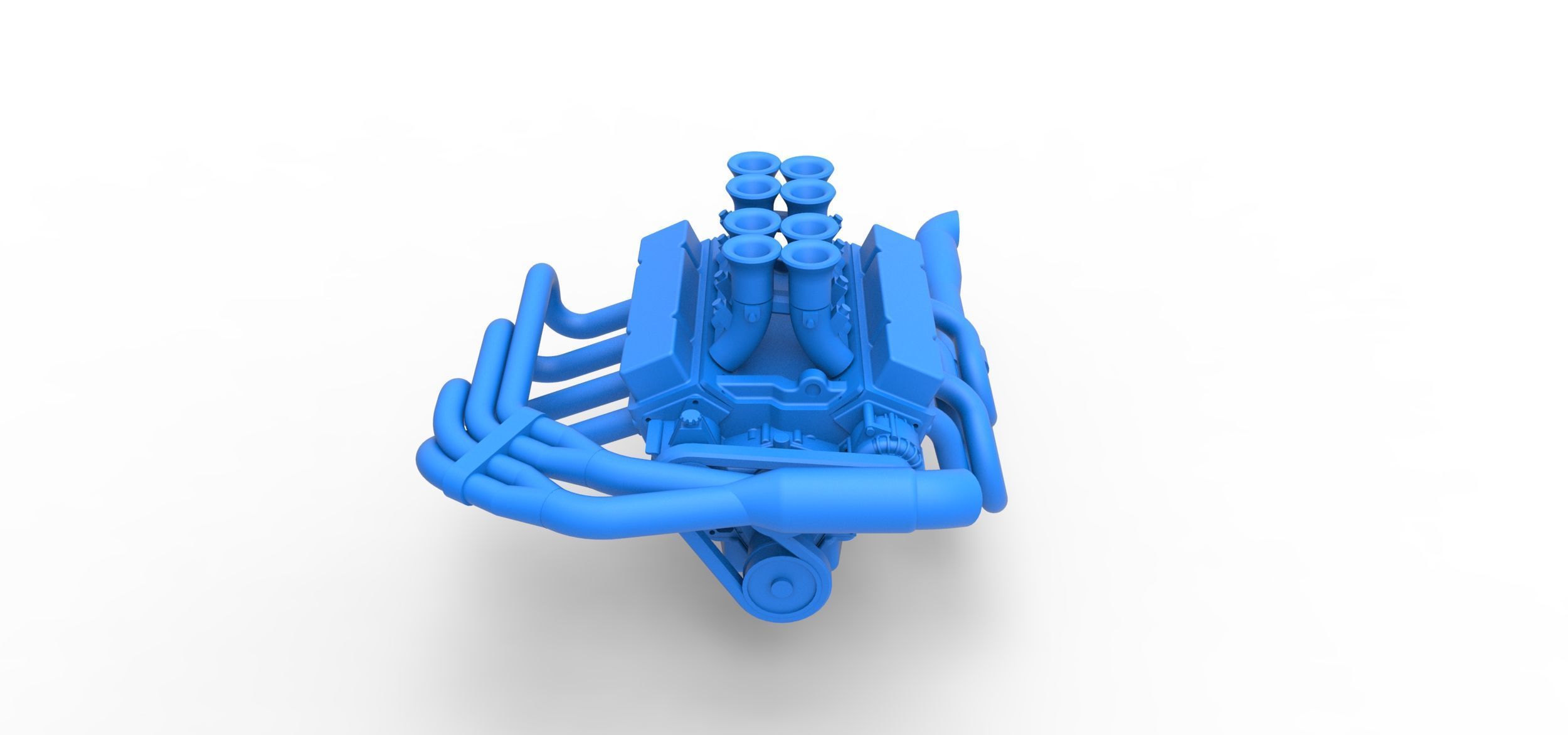 Engine V8 for Supermodified race car Version 3 Scale 1 to 25 3D print model_5
