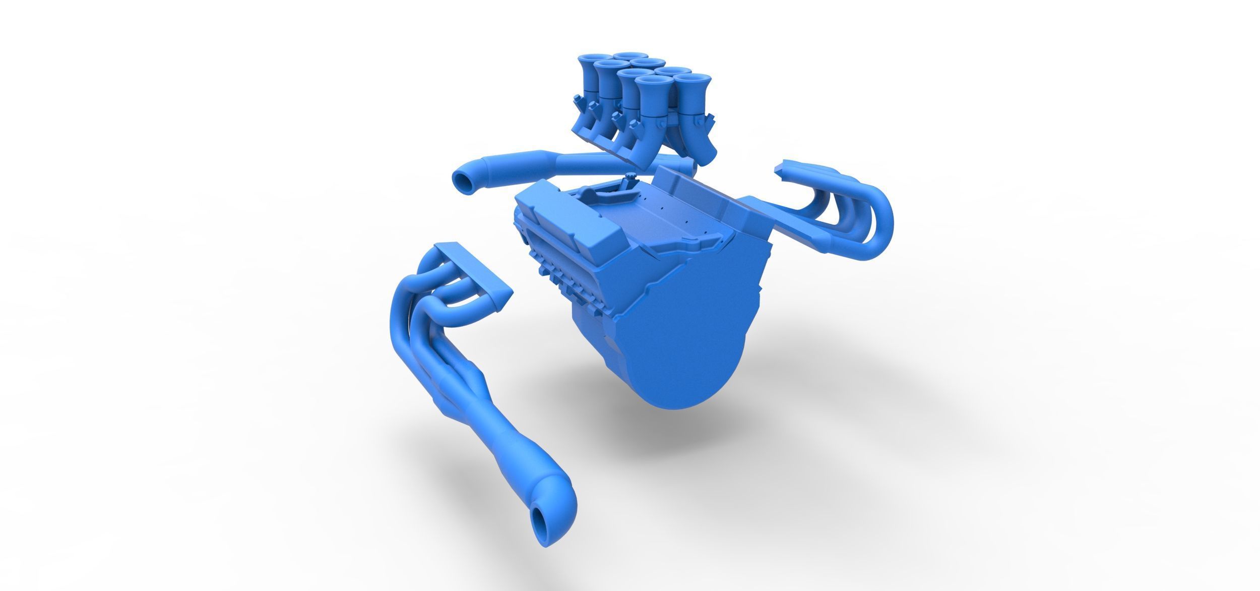 Engine V8 for Supermodified race car Version 3 Scale 1 to 25 3D print model_20