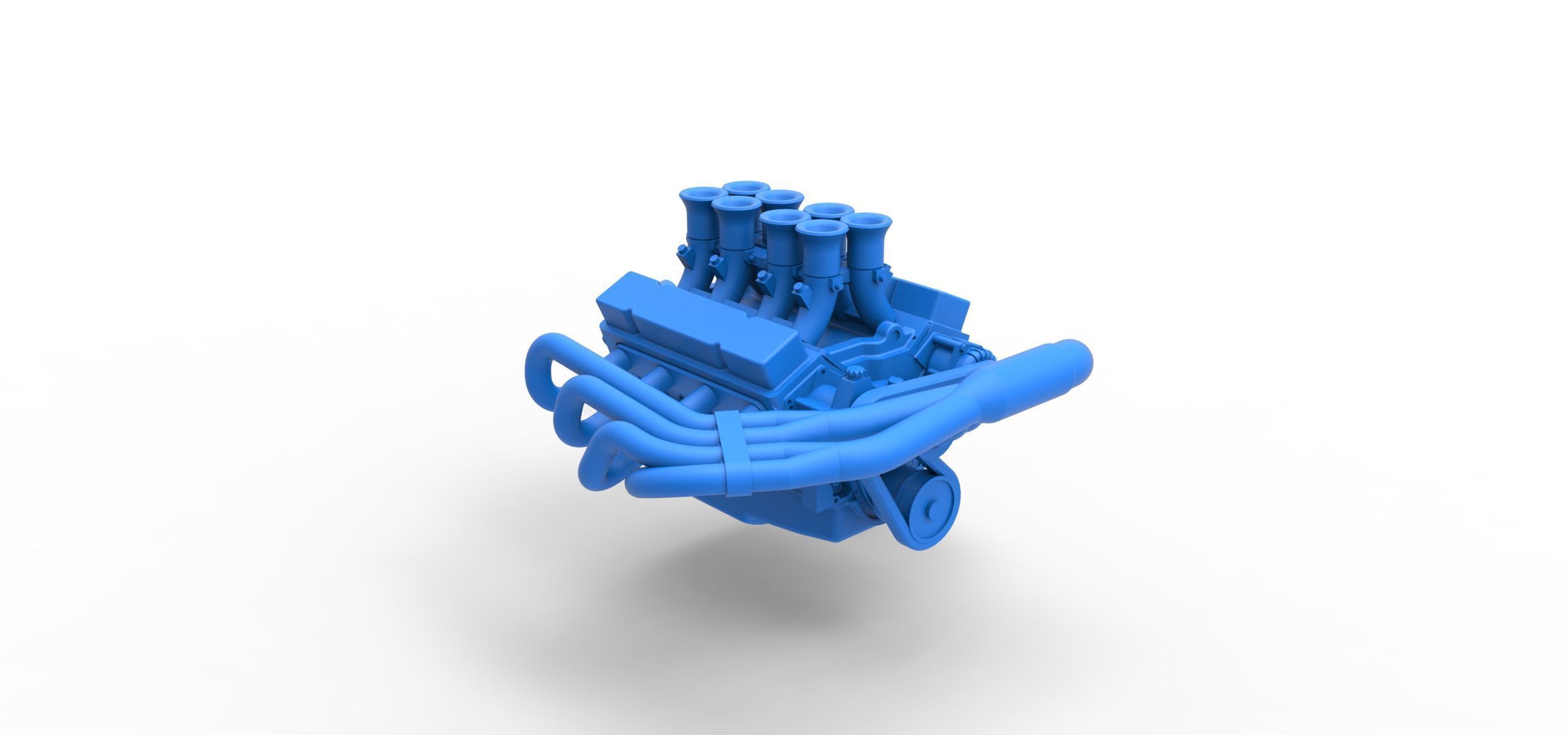 Engine V8 for Supermodified race car Version 3 Scale 1 to 25 3D print model_16