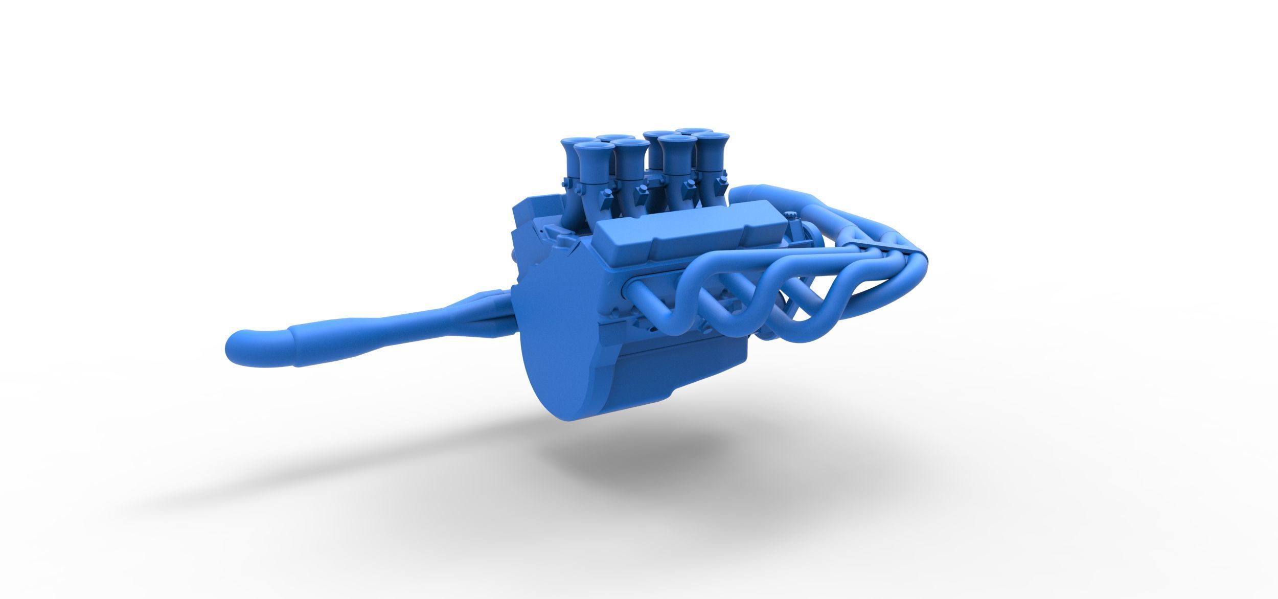 Engine V8 for Supermodified race car Version 3 Scale 1 to 25 3D print model_13