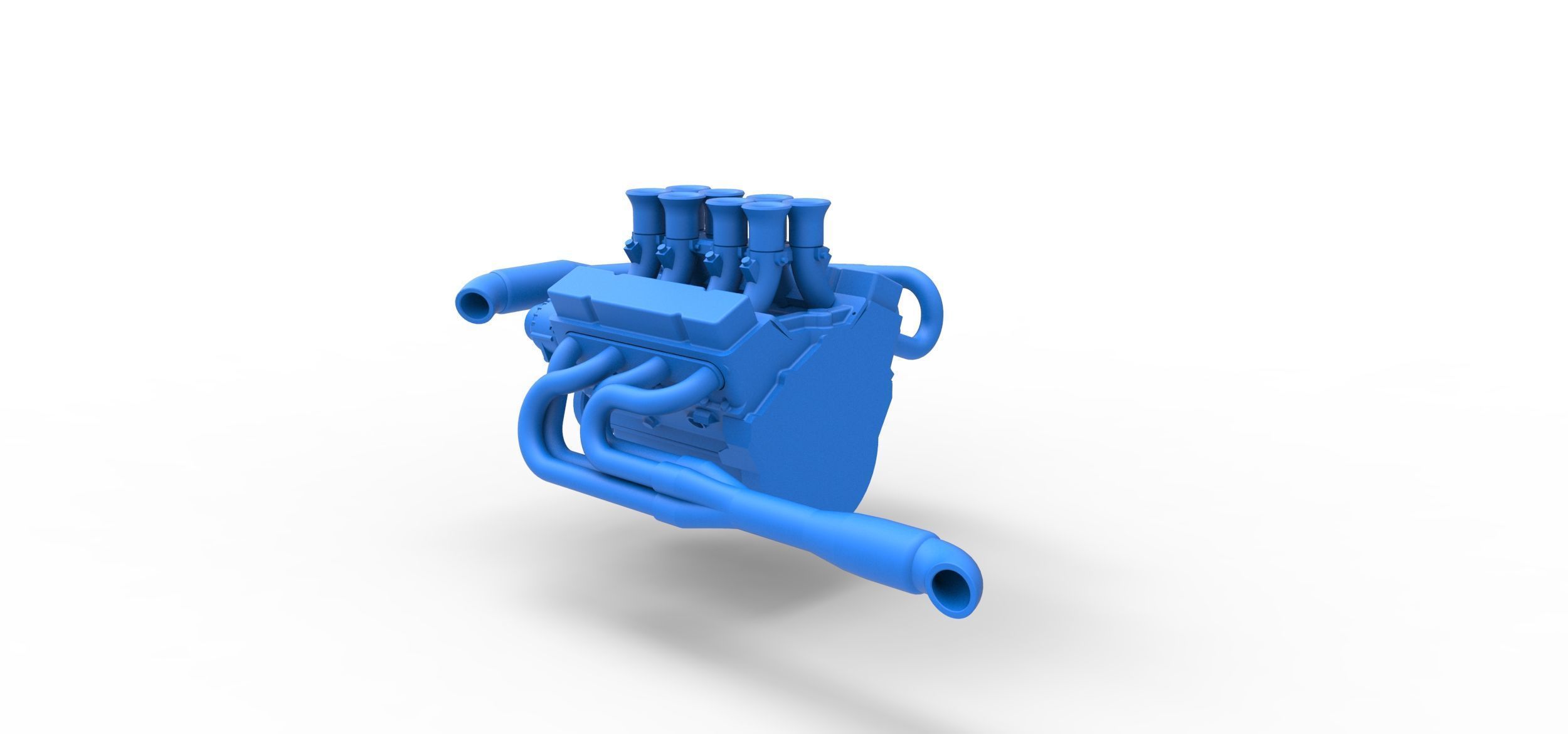 Engine V8 for Supermodified race car Version 3 Scale 1 to 25 3D print model_9